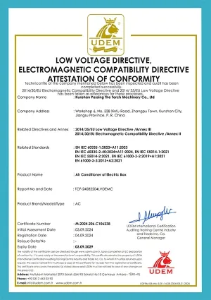 CE Certificate for Enclosure Air Conditioners